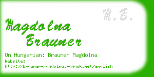 magdolna brauner business card